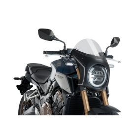 Puig Retro Semi Fairing Zwart Honda CB650R (19-)